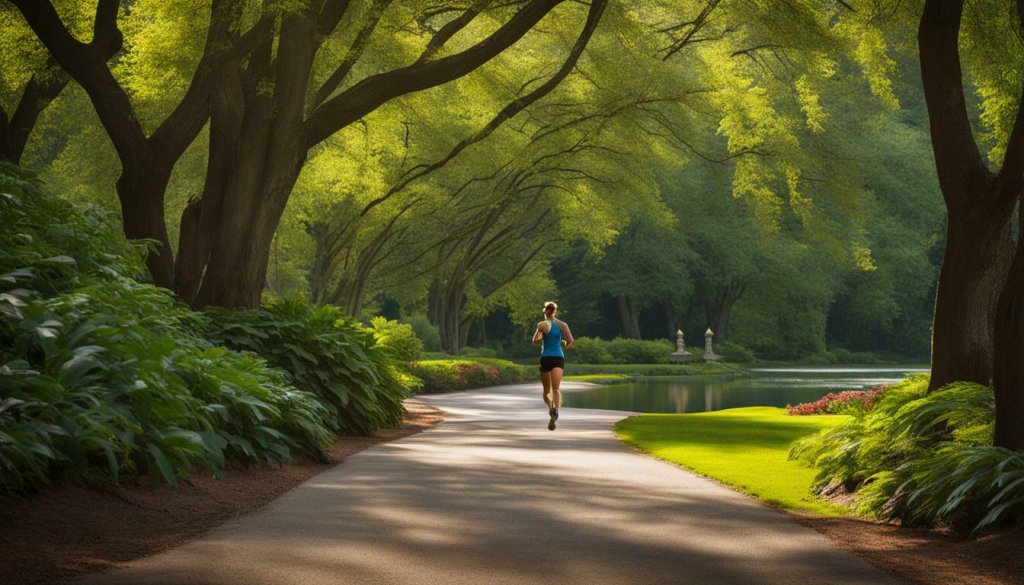 popularne trasy do biegania w parku miejskim